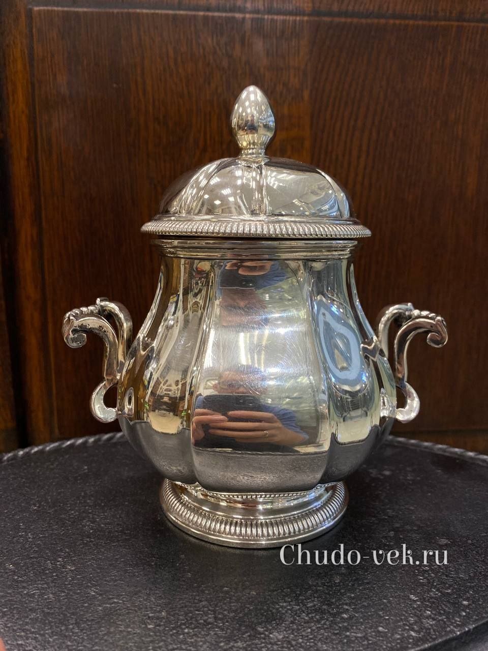 Сахарница из серебра