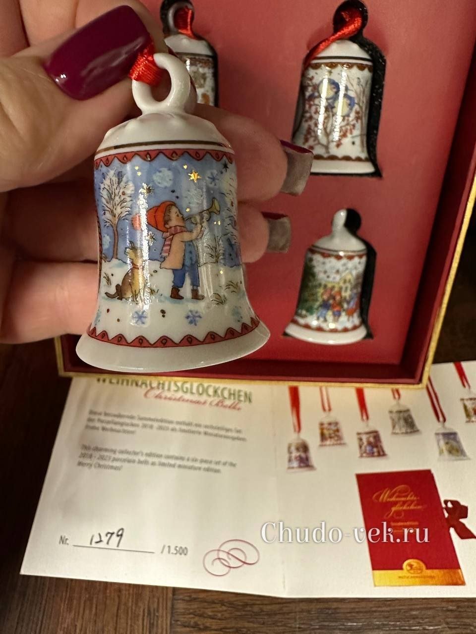Лимитированный набор елочных колокольчиков Hutschenreuther — изображение 3