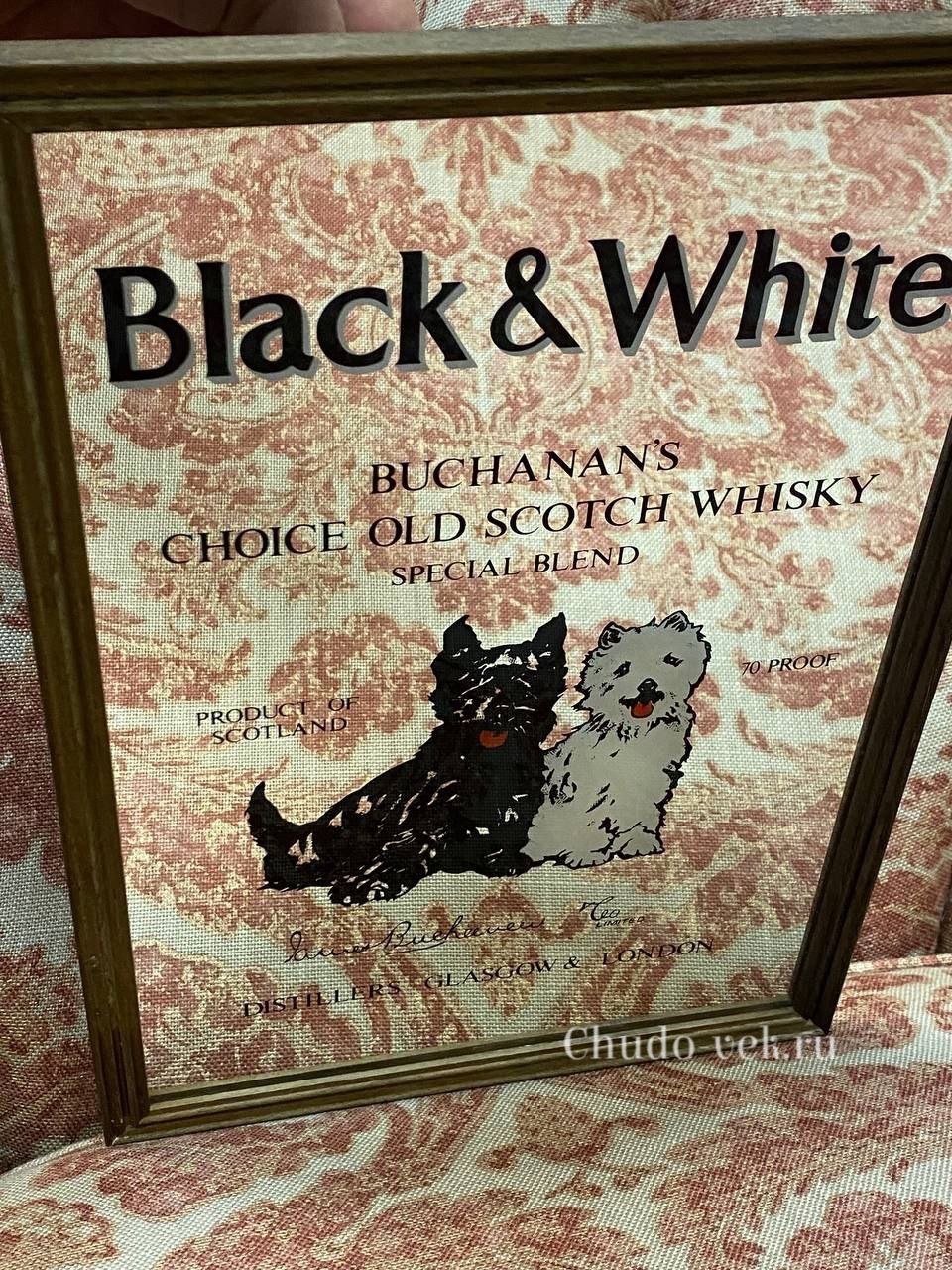Винтажное рекламное панно «Black & White»